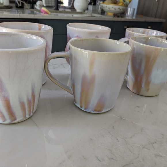 6 crate and barrel stoneware mugs - Picture 2 of 4